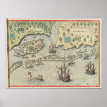 The arrival of the Englishmen in Virginia