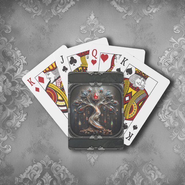  The Art Deco Tree of Life design.  Casinokort (Skapare uppladdad)