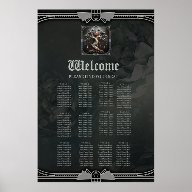  The Art Deco Tree of Life design. Poster (Framsidan)