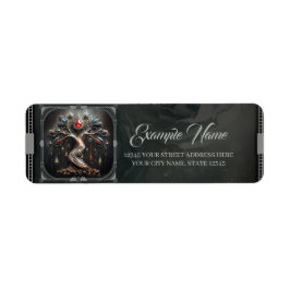  The Art Deco Tree of Life design.  Returadress Etikett