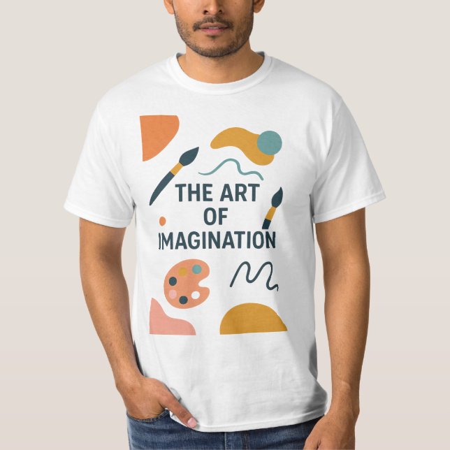 The Art of Imagination – Modern Abstract Artistic  T Shirt (Framsida)