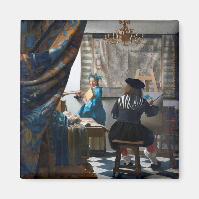The Art of Painting, Johannes Vermeer, 1666-1667 Magnet (Framsidan)