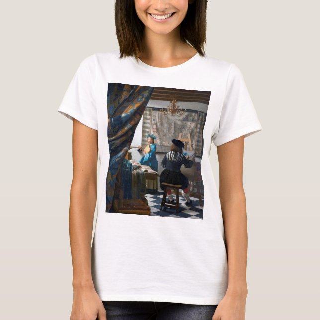 The Art of Painting, Johannes Vermeer, 1666-1667 T Shirt (Framsida)