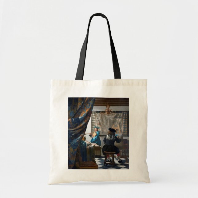 The Art of Painting, Johannes Vermeer, 1666-1667 Tygkasse (Framsidan)