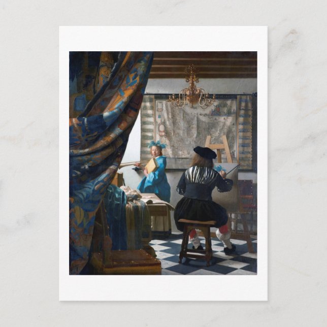 The Art of Painting, Johannes Vermeer, 1666-1667 Vykort (Framsida)