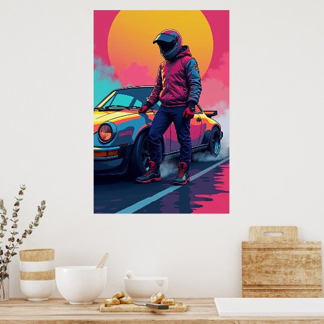 The Art of Speed: Pop Street Racer Poster (Kök)
