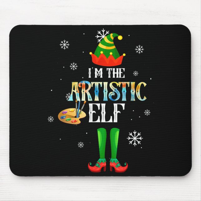 The Artistic Elf Squad Elf Family Christmas Pajama Musmatta (Framsidan)