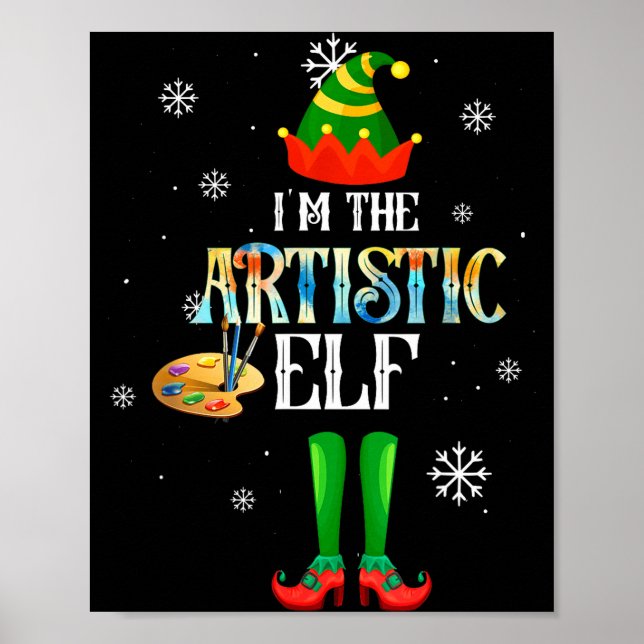 The Artistic Elf Squad Elf Family Christmas Pajama Poster (Framsidan)