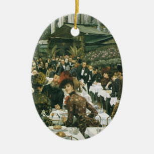 The Artist's Ladies av James Tissot, Vintage Art Julgransprydnad Keramik