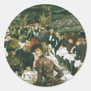 The Artist's Ladies av James Tissot, Vintage Art Runt Klistermärke