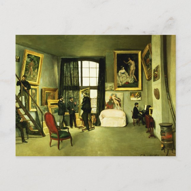 The Artists Studio, 1870 Vykort (Framsida)