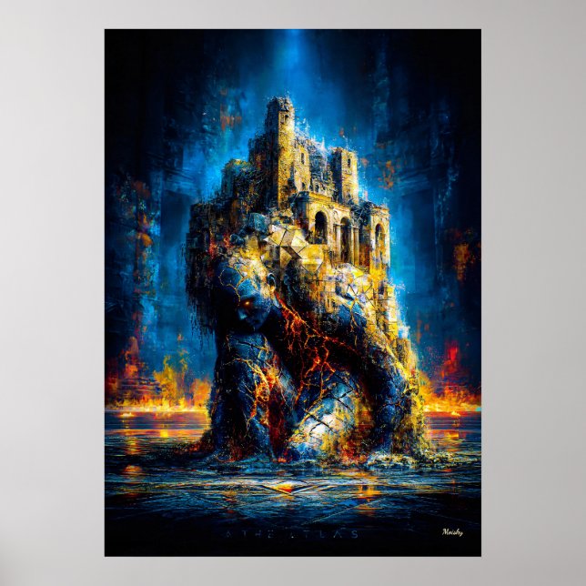The Atlas of the Ruin – Monumental Expressionist Poster (Framsidan)
