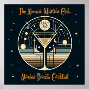 The Atomic Martini Club Atomic Bomb Cocktail övers Poster