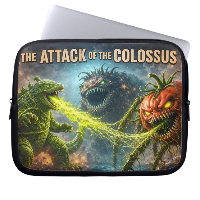 The attack of the Colossus sci-fi Caillou monster  Laptop Fodral (Framsidan)