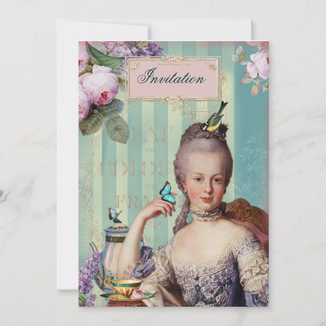 Thé au Petit Trianon Inbjudningar (Framsida)