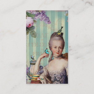 Thé au Petit Trianon på guld Visitkort
