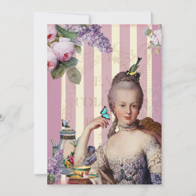 Thé au Petit Trianon - ro Inbjudningar (Framsida)