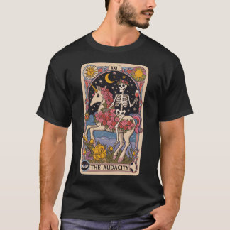 The Audacity Skelett på Unicornarot Design flicka T Shirt