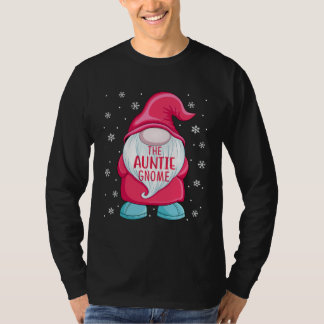 The Aunt Gnome  Gnome Elf Christmas Aunt Matching  T Shirt