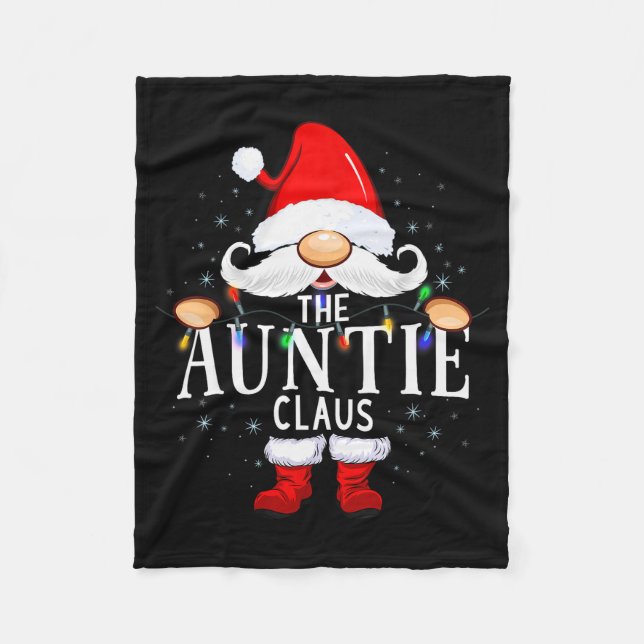 The Auntie Claus Christmas Matching Pajama  Fleecefilt (Framsidan)