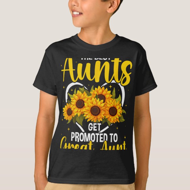 The Aunts Get Promoted To Great Aunt New Great Aun T Shirt (Framsida)
