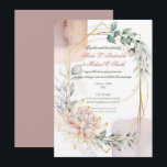 The Aureate Frame Floral Greenery Wedding  Inbjudningar<br><div class="desc">Customize for your event</div>