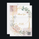 The Aureate Frame Mauve Floral Greenery Wedding  Inbjudningar<br><div class="desc">Thank You Card. Check out other items in this matching suite.</div>