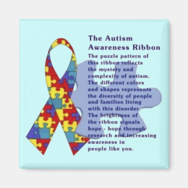 "The Autism Awareness Ribbon" Magnet (Framsidan)
