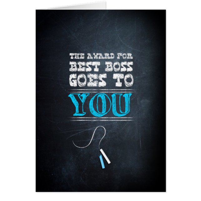 The award for best boss goes to you! hälsningskort (Framsidan)