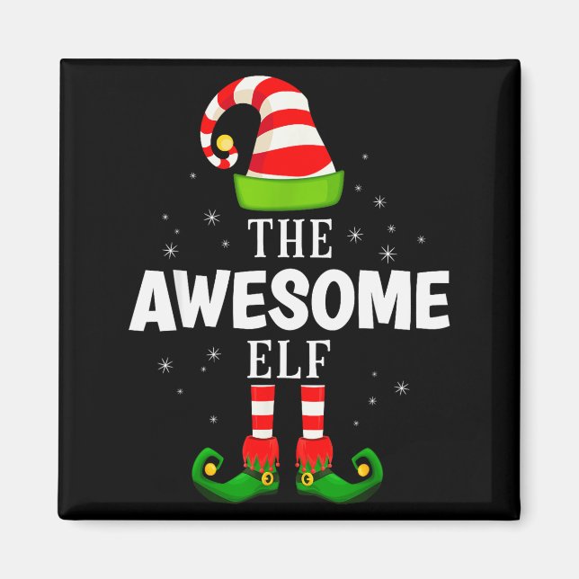 The Awesome Elf Christmas Pjs Matching Pajama  Magnet (Framsidan)