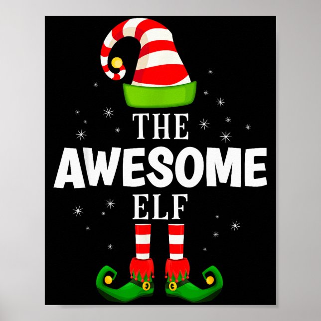 The Awesome Elf Christmas Pjs Matching Pajama  Poster (Framsidan)