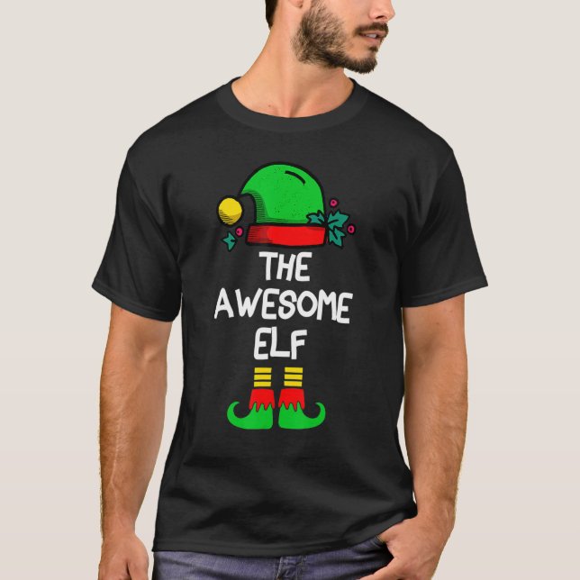 The Awesome Elf Matching Family Group Christmas Pa T Shirt (Framsida)