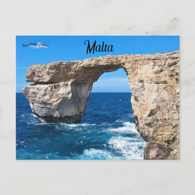 The Azure Window Gozo Malta Vykort (Framsida)