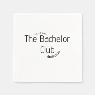 the bachelor klubb namn år stilfull trendig kurvig pappersservett