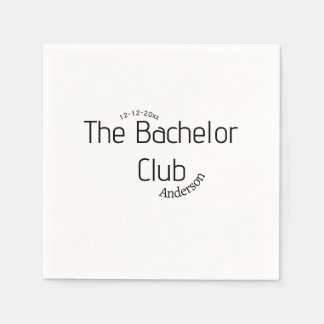 the bachelor klubb namn år stilfull trendig kurvig pappersservett