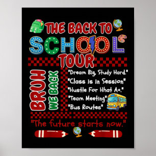 The Back To School Tour Bruh Första Skoldagen Poster