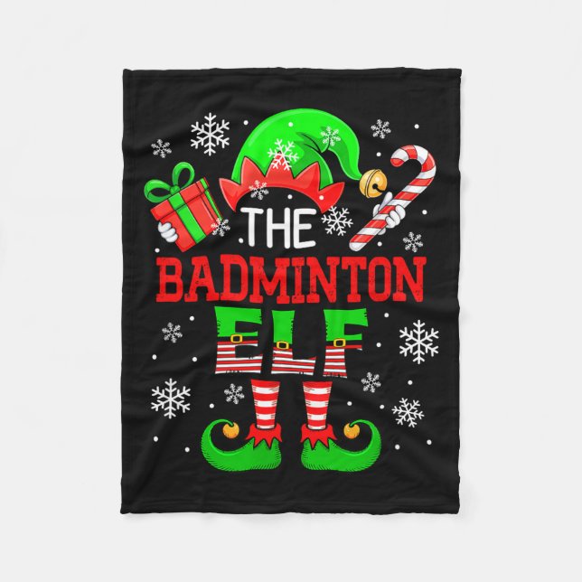 The Badminton jul tomte Matchande spelare Fan Fa Fleecefilt (Framsidan)