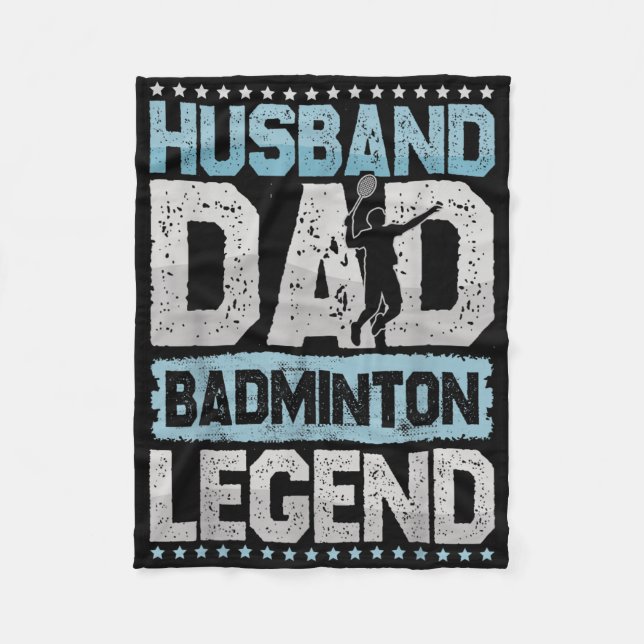 The Badminton Legends Retro Shuttle Herr Badminton Fleecefilt (Framsidan)