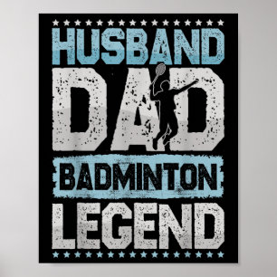 The Badminton Legends Retro Shuttle Herr Badminton Poster