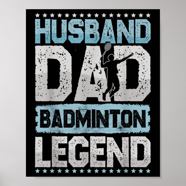 The Badminton Legends Retro Shuttle Herr Badminton Poster (Framsidan)