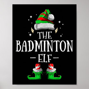 The Badminton Tomte Matchande Familj Jul Poster