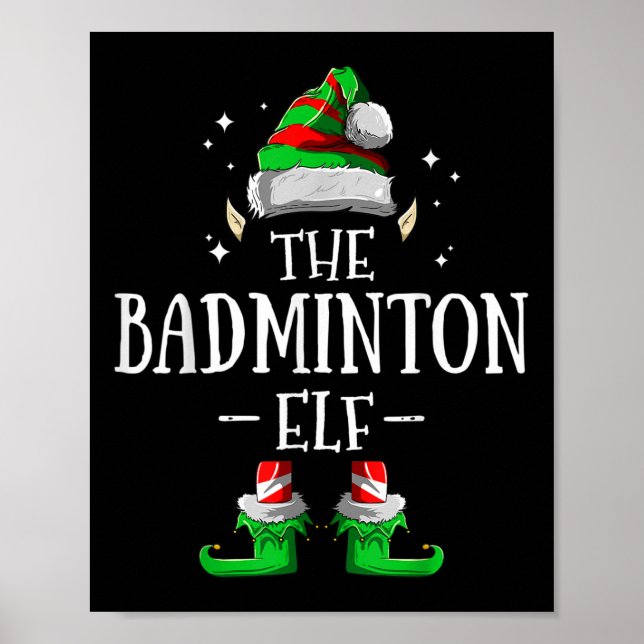 The Badminton Tomte Matchande Familj Jul  Poster (Framsidan)