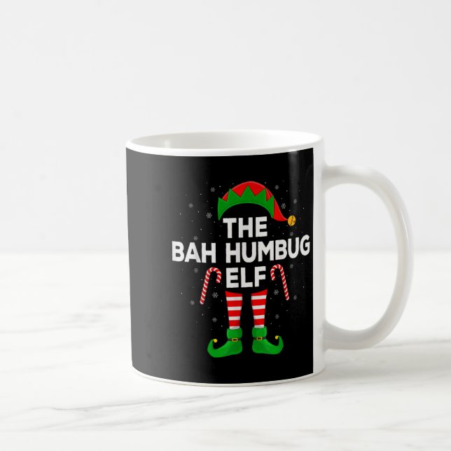 The Bah Humbug Elf Xmas Matching Family Elf Christ Kaffemugg (Höger)