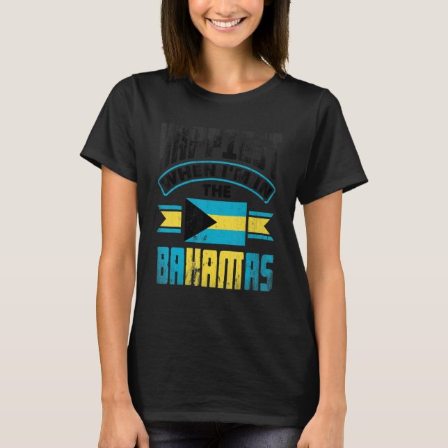 The Bahamas Bahamian Happiest When Im In The Baham T Shirt (Framsida)