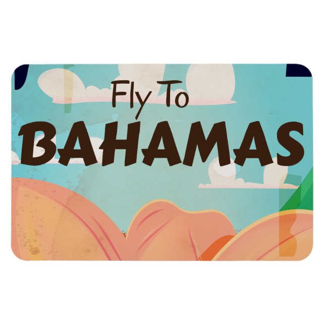 The Bahamas Klassisk vintage-resaaffisch Magnet (Horisontell)