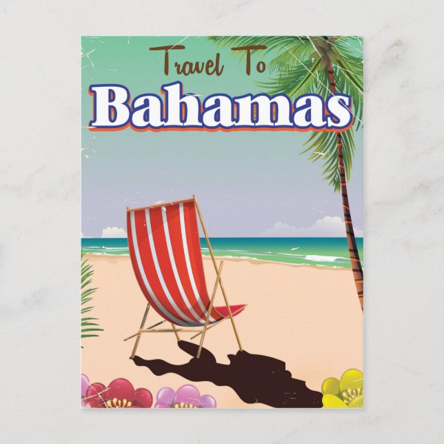 The Bahamas Klassisk vintage-resaaffisch Vykort (Framsida)