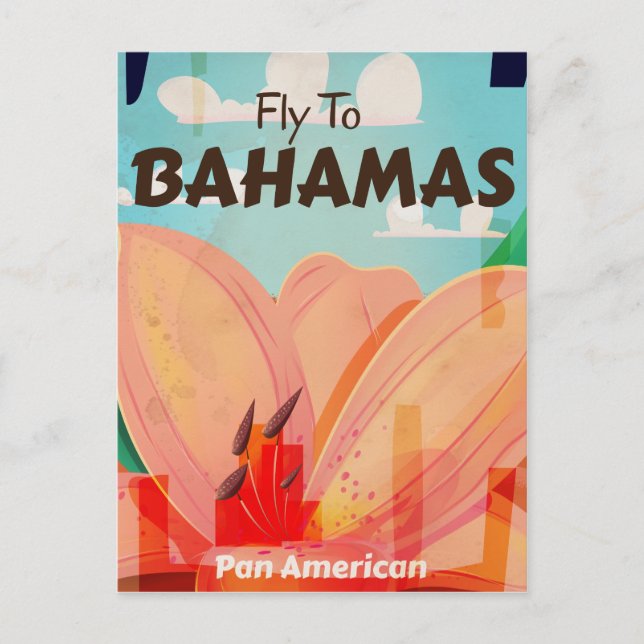 The Bahamas Klassisk vintage-resaaffisch Vykort (Framsida)