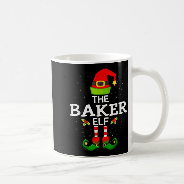The Baker Elf Christmas Family Matching Pajama  Kaffemugg (Höger)