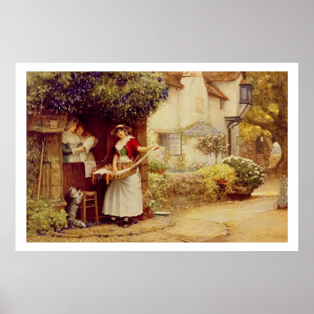 The Ballad Seller, 1902 (olja ombord) Poster (Framsidan)