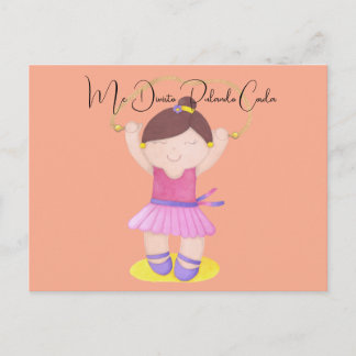 The Ballerina Jumping Rope  Vykort